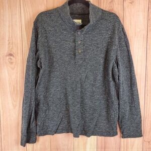 Fossil‎ Henley Sweater Mens Sz Large Cotton Blend Adults Pullover